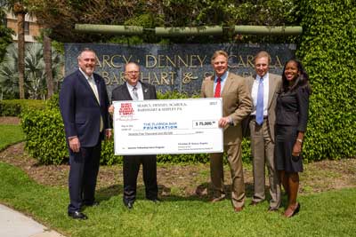 Searcy Denney makes largest ever law firm gift Photo of Check Presented