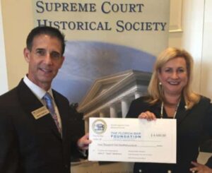 Historical Society President Edward G. Guedes with Foundation President Juliette E. Lippman