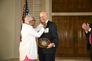 Ret. Florida Supreme Court Justice Peggy Quince pins Jose A. "Pepe" Villalobos